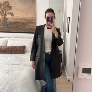 Vintage Leather Trench Coat